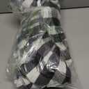 yuboo Buffalo Plaid Christmas Tree Skirt, Thanksgiving Black and White Plaid Ruffle Xmas Tree Skirt 48 inches, Farmhouse Clown Ruffle Christmas Decorations&Christmas Ornaments