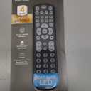 GE Backlit Universal Remote Control for Samsung, Vizio, LG, Sony, Sharp, Roku, Apple TV, RCA, Panasonic, Smart TV, Streaming Players, Blu-Ray, DVD, 4-Device, Black, 40081 Black, Backlit