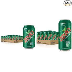 Zevia Zero Calorie Ginger Ale Soda Cans (24 Pack of 12 oz + 12 Pack of 16 oz)
 04-24-2027