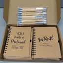 Honoson 10 Sets Inspirational Notebooks with Retractable Pens Back to School Teacher Welcome Gifts Bulk Teacher Appreciation Motivational Spiral Journal Thank You Gifts for School Staff Employee