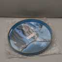 Spsyrine Round Decorative Tray, 13" Plastic Marbel Serving Tray with Handles for Breakfast, Ottoman, Coffee Table, Bathroom, Kitchen, Living Room