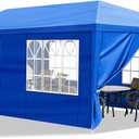 10x20 Canopy Tent Party Tent with 6 Sidewalls, Blue