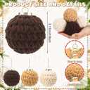 Soulchen 6 Pcs 3.15 Inch Crochet Christmas Balls Ornaments Christmas Knitted Ornaments Neutral Decoration Boho Handmade Crochet Decoration for Xmas Tree Rustic Farmhouse Decor(Brown,Beige,White)