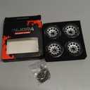 INJORA 1.9 Beadlock Wheel Deep Dish Negative Offset 10.4mm Wheel Rim for 1/10 RC Crawler Auto Axial SCX10 90046 AXI03007 TRX4 VS4-10 Gen8 MST CFX(Black＆Sliver)