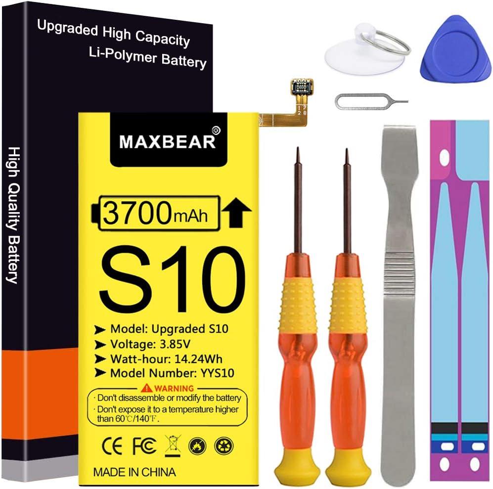 MAXBEAR Galaxy S10 Battery, (Upgraded) 3700mAh 3.85V Li-Polymer Replacement Battery EB-BG973ABU for Samsung Galaxy S10 SM-G9730 with Repair Tool Kit