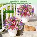 Elyum Artificial Flowers for Outdoors, 18 Bundles Artificial Plants & Flowers Outdoor, UV Resistant Faux Flowers Outdoor Fake Flowers for Outside Porch Window Box Decoration(Mixed Color)
