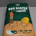 PAWPANG Disposable Dog Diaper Liners Booster Pads for Male & Female Dogs, 100ct, 5 Sizes Options, Doggie Diaper Inserts fit Most Types of Dog Diapers - Pet Belly Bands & Male Wraps (Medium(100ct)) (Standard Pack)