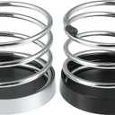 X AUTOHAUX 2pcs Dashboard in Dash Car Cup Holder Bottle Drink Water Cupholder Front Dashboard Cup Holders Black Silver Tone Universal for Car Truck Boat Caravan RV Van
