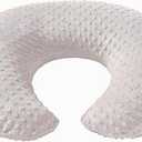 Nursing Pillow and Positioner Breastfeeding and Bottle Feeding, Propping Baby, Tummy Time, Sitting Support for Baby Boy Baby Girl, with Removable Dots Cover (Sand, 22 X 17.7 X 5.9 Inch)