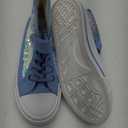 Toandon Girls Kids Canvas Shoes Sneakers for Toddler Boys Color Change Flipping Sequins Glitter Sparkle Slip On High Top Adjustable Hook Loop Straps Velcro Non-Slip Lightweight Blue Size 1