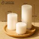 12 Pack Ivory Pillar Candles Bulk Set, 3x3/6/8 Inch - 4 Each Size, Dripless Smokeless Clean Burning for Wedding Centerpieces, Home Decor, Church, Romantic Ambiance
