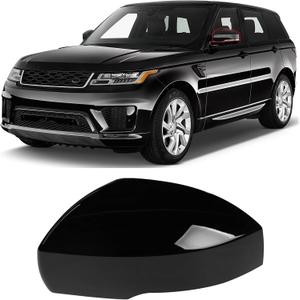 Moonlinks Compatible Range Rover/Sport/LR4/Discovery Side Mirror Cover Replacement 2013-2020, Glossy Black Left Driver Side Clip-on Mirror Cap WITH Turn Signal, Replace for LR035092