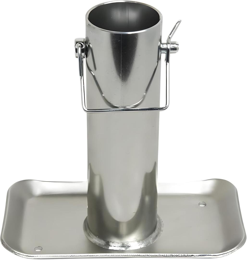 Jeremywell Trailer Jack Detachable Foot Plate 5000 lbs Capacity with Pin Base for A-Frame Boat RV Camper 7-1/2 Tube Length