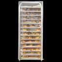 Riakrum 1 Pc 2 Pcs Bun Pan Rack Cover Bakers Rack Cover 20 Tier Sheet for Home Kitchen Restaurant Bakery 28" L x 23" W x 61" H, Clear