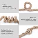 Jute Rope,1/2 inch x 50 FT Natural Twisted Manila Heavy Duty Hemp Ropes for Crafts,Swing for Tree,Gardening, Bundling, Hammock, Nautical, Tug of War, Railings, Home Decorating