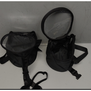 2 Circle Black Storage Bags 7x6 inch