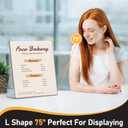 13 Pack Acrylic Sign Holder 8.5x11, L-Shape Clear Plastic Display Stands for Tabletop, Slanted Back Menu Flyer Paper Photo Picture Frame Display Stand for Restaurants Office Store Show Fair