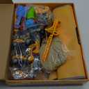 Sand Construction Kit with Big Foldable Sandbox and 2.2lbs Magic Sand, Truck Toys Including Castle Molds and Other Accessories - 36Pc Set for Kids 3+