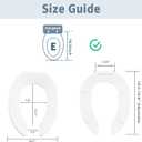 Commercial Toilet Seat Front Open, Toilet Seat Public 18.5 Inch Elongated Toilet Seat for Church, School, Hospital, Office,Heavy Duty Toilet Lid Common(White)