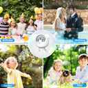 Upgraded Bubble Machine for Kids & Parties  500ML, 38,000+ Bubbles/Min, 90/180 Auto-Rotation, 2-Speed Rechargeable Bubble Maker, Portable Bubble Blower for Indoor Outdoor Birthday Wedding (White)