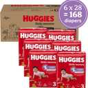 Huggies Little Movers Diapers Size 3, 168 Count (6 Packs of 28)