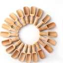 sansheng Small Wooden Scoops, Little Wooden Spoons for Jars, Bath Salts(12PCS)3 inches long