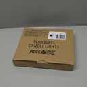 Pandaing Lasts 2X Longer Flameless Tealight Candles [50 Pack, Batteries Included], Realistic Tea Lights Candles, Flickering Bright Tealights, Battery Operated Unscented Candles (White)