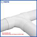 NDS 3P09 PVC S&D Sanitary Tee, 3-Inch, for Hub X Hub Solvent-Weld Connections, for use with 3-Inch Sewer and Drain Pipe, White