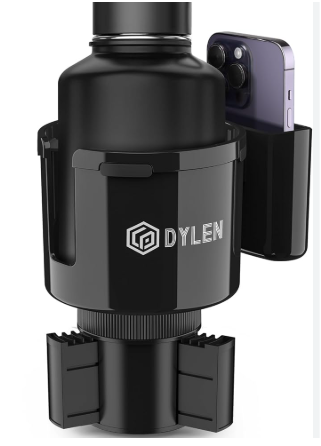 DYLEN Car Cup Holder Expander, Cup Holder Extender Adapter for Car with Expandable Base, Fits Yeti 20/26/30/46oz, Hydroflask 32/40oz, Large Water Bottles in 2.8"4.2" (1646oz)
