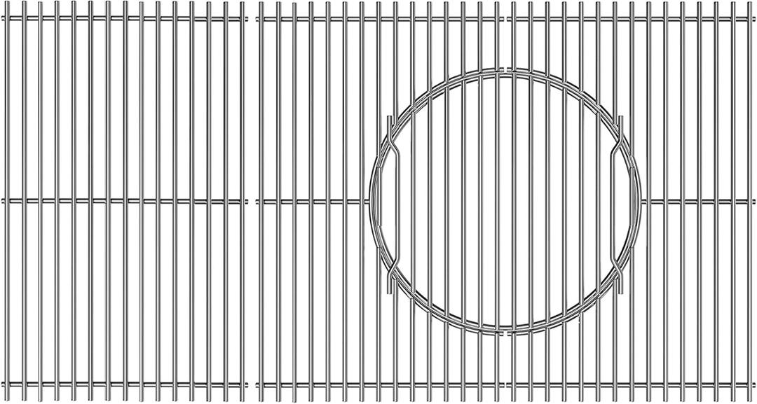 Outspark Gourmet BBQ System Grate Replacement Parts for Weber Genesis II 400 Genesis II LX 400 Series Grill,Cooking Grid for Weber Genesis II/LX E410 E435 E440 S410,66097 66089,Stainless Steel