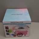 Nostalgia Vintage Hard and Sugar Free Candy Countertop Cotton Candy Maker, Includes 2 Reusable Cones And Sugar Scoop  Pink