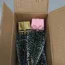 6 Pack Mini Christmas Tree with Lights Small Artificial Christmas Tree Decorations Xmas Tree Figurines for Indoor Christmas Home Party Tabletop Centerpieces Decor