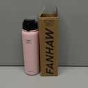 Fanhaw 32 oz Insulated Stainless Steel Water Bottle with Anti-Dust Chug Lid, Leakproof Vacuum Sports Bottle for Men & Women (Pink)