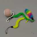 Interactive Cat Toy for Indoor (Sounds&Touch Control) Smart Cat Toys-Automatic Moving Cat Ball Toy-Fast Slow 2Speed with Feathers Tail&Lights for Kittens,Older Cats,Bored Cats,Ferret,USB Rechargeable (Pink)