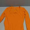 REORIA Women's Basic Lightweight Layering Sexy Slim Square Neck Long Sleeve Bodysuit Tops (Medium)