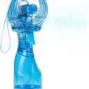 O2COOL Deluxe Handheld Battery Powered Water Misting Fan with Wrist Wrap (Aqua - Light Blue)
