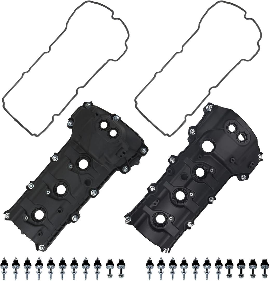 Valve Cover Set Compatible with Ford Explorer Edge F-150 Flex Mustang Taurus Transit Lincoln MKS MKT MKX MKZ Nautilus 3.5L 3.7L 2011-2020 Replace BR3E-6K271-GC BR3Z-6582-U