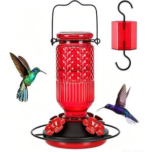 Glass Hummingbird Feeder