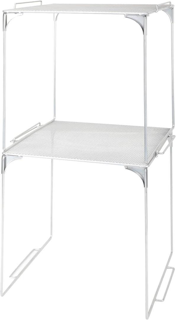 2 Shelves Locker Organizer, Grey, School, Office, Home Use