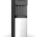 Euhomy Self-Cleaning Bottom Loading Water Dispenser, 3 Temperatures(Cold/Hot/Warm) with Child Lock, Display Light, Suitable for Apartments, Schools, Companies, Black&Silver