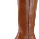 UBWDU Women's Knee High Boots Chunky Block Heel Long Boots Square Toe Low Heel Boots for Women (8.5)