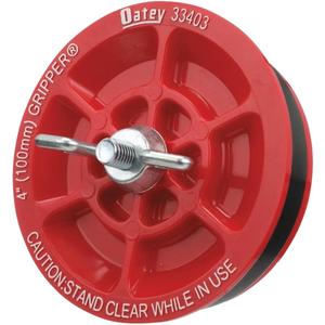 Oatey 33403 Plastic Plug (with Galvanized screw and wing nut), 4-Inch, Red (1 Count (Pack of 1))