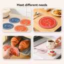 6-Piece Kitchen Anti-Scald Set with 4 Silicone Hot-Plate Grips and 2 Silicone Heat-Proof Mats, Non-Slip Grip for Hot Bowls and Plates, Heat-Resistant and Hand-Safe