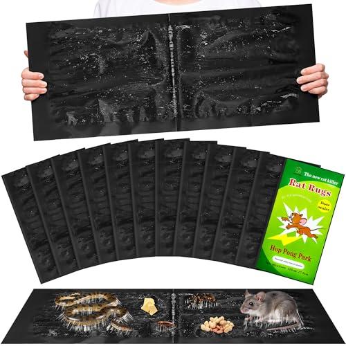 Mouse Trap Glue Board, 12 Pack, Extra Large Heavy Duty Sticky Pads for Indoor Outdoor Rat and Mouse Control, for Home, Garage, Kitchen, Garden, Basement