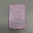 PROfezzion Magnetic Wallet Card Holder for MagSafe, RFID Blocking Hard Shell 4 Credit Card & Money Pocket Magnetic Wallet Stand for iPhone 16 15 14 13 12 Plus Max - Pink