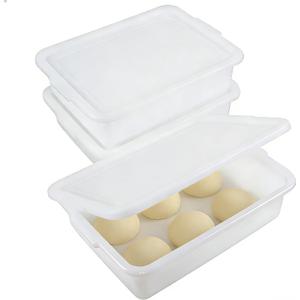 Pack of 3 Pizza Dough Proofing Box, Bread Proofing Box and Dough Container with Cover, BPA Free