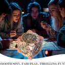 Iemegumi 6 Sided Spinner DND Dice - Metal D4 D6 D8 D10 D10% D12 D20 All in One D&D Set - Cool Role Playing Gifts for Dungeons and Dragons TRPG MTG Games Lover Players (Bronze)