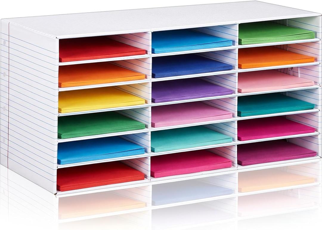 Fuutreo 1 Pc Classroom Construction Paper Storage,Notebook Line