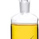 Glass Olive Oil Dispenser, No Funnel Needed Easy to Refill Oil Bottle with Pourers, Clear Cooking Oil Vinegar Dispenser Bottle Olive Oil Carafe Decanter for Kitchen BBQ (8.5oz/250ml)