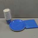 Juvale Serves 24 Blue Party Supplies, Disposable Paper Plates, Cups, Napkins for Birthday Party, Graduation, Gender Reveal, Baby Boy Shower, Picnic, Celebration (72 Pieces)